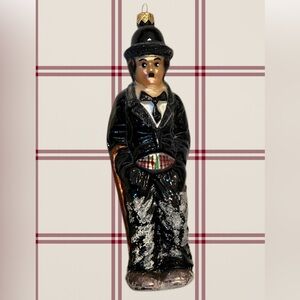 Christopher Radko Charlie Chaplin 8” Ornament Christmas Holiday Blown Glass